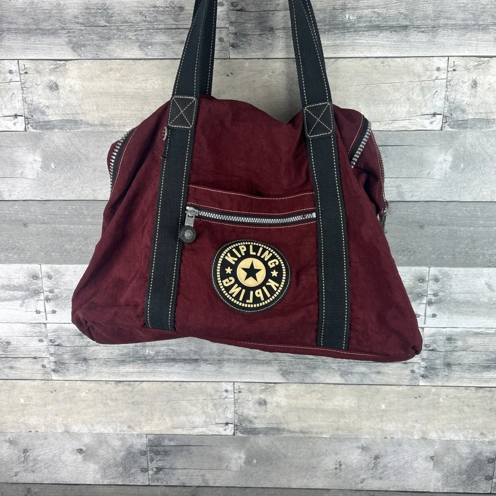 Kipling Burgundy Medium Size Duffel Bag